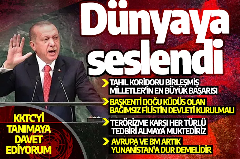 Cumhurbaşkanı Erdoğan'dan BM 77. Genel Kurulu'nda önemli mesajlar: Dünya 5'ten büyüktür ve daha adil bir dünya mümkündür
