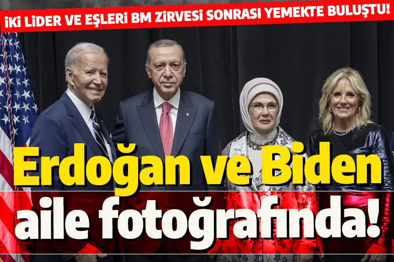 Cumhurbaşkanı Erdoğan ve ABD Başkanı Biden’dan, eşleriyle birlikte aile fotoğrafı