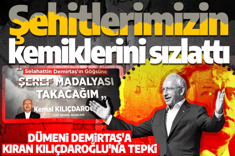 Demirtaş afişi önünde poz veren Kılıçdaroğlu'na tepki: Şehitlerimizin kemiklerini sızlattı