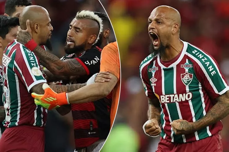Felipe Melo şaşırttı! Flamengo - Fluminense maçında ortalık karıştı! 5 kırmızı kart!