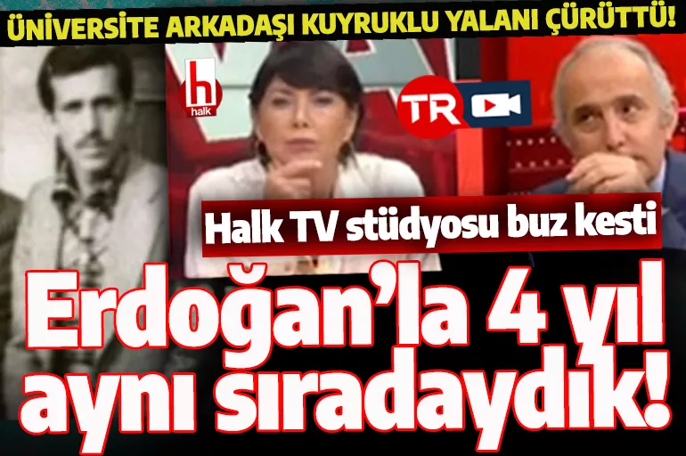 Halk TV stüdyosu buz kesti! Erdoğan'la 4 yıl aynı sırada beraber okuduk!