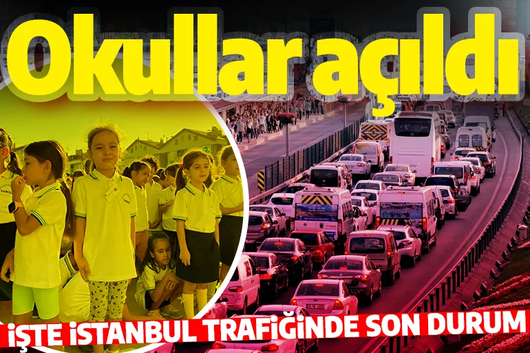 İstanbul'da okullar açıldı; trafik yüzde 63 seviyesine ulaştı