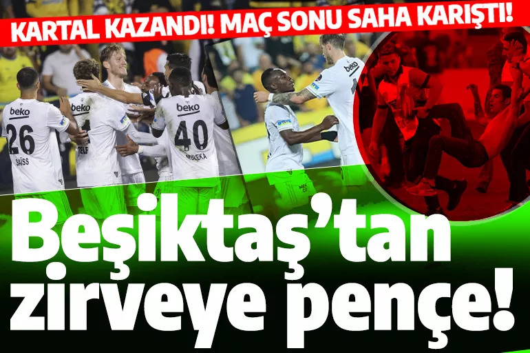 Nefes kesen maçta kazanan Kartal! Maç sonu Ankaragücü taraftarından Salih Uçan'a saldırı!