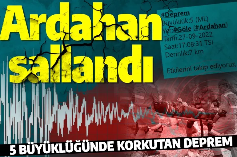 Son dakika: Ardahan'da 5 büyüklüğünde deprem meydana geldi!