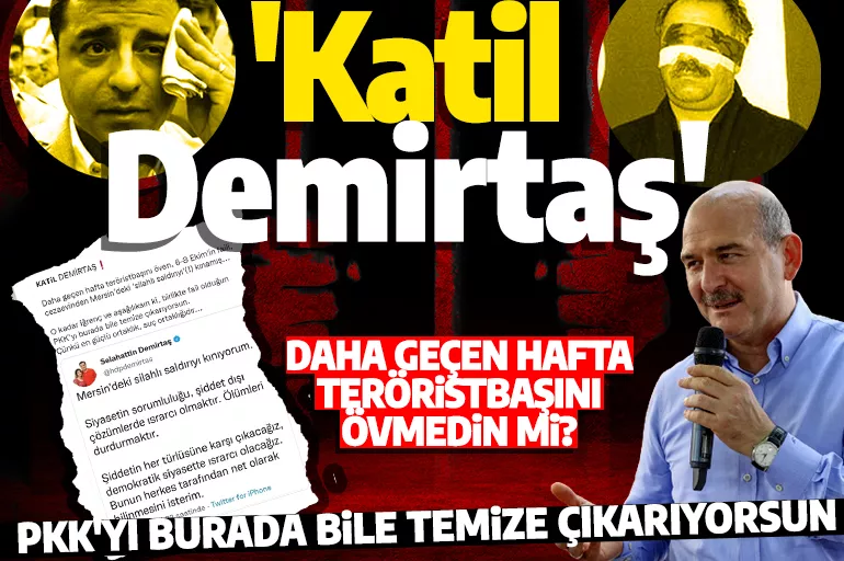 Süleyman Soylu Selahattin Demirtaş'a açtı ağzını yumdu gözünü! 'Fail olduğun PKK'yı bile burada temize çıkarıyorsun'