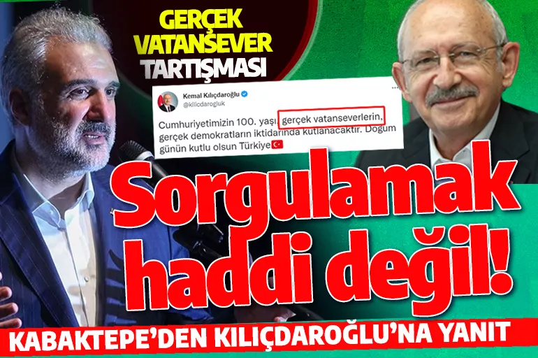 AK Partili Osman Nuri Kabaktepe'den Kılıçdaroğlu'na yanıt! Vatanseverin gerçeği, sahtesi mi olur?
