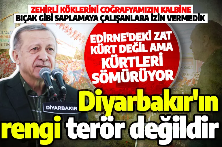 Cumhurbaşkanı Erdoğan Diyarbakır'da halkla buluştu! 'Diyarbakır Anneleri'ni Batı'nın şempanzelerine bırakmadık'