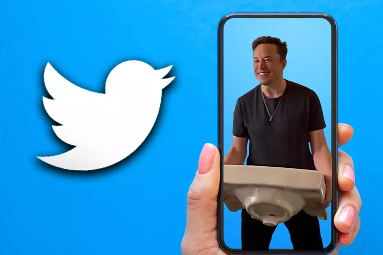 Elon Musk'tan garip hareket: Twitter genel merkezine elinde lavaboyla girdi!