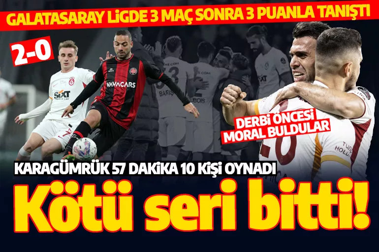 Galatasaray 3 maç sonra galip: Karagümrük'ü Emre ve Mata ile geçtiler