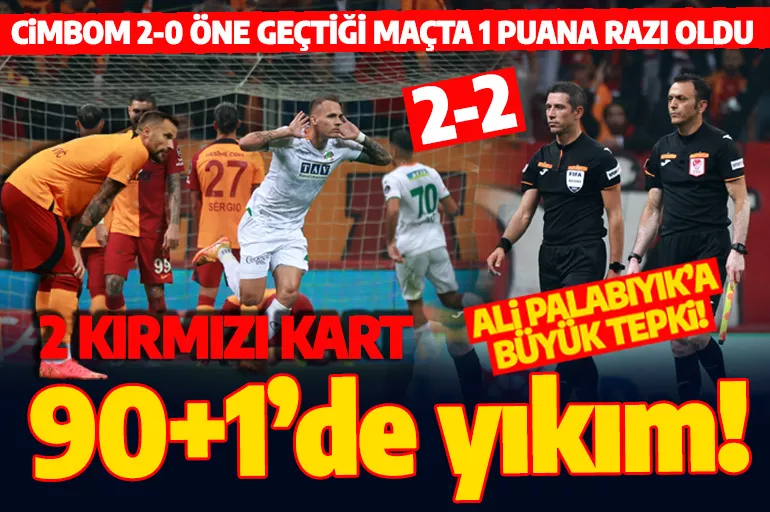 NEF Stadı'nda 90+1 şoku! Galatasaray 2-0'ı koruyamadı! Hakeme büyük tepki