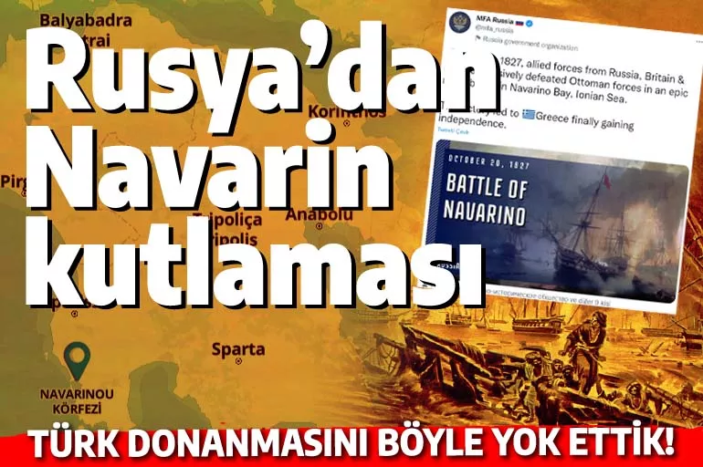 Rusya'dan Navarin paylaşımı: Türk donanmasını nasıl da yok etmiştik!