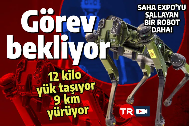 Savunma fuarını sallayan bir robot daha: 12 kilo yükle 9 kilometre yürüyen Vision 60!