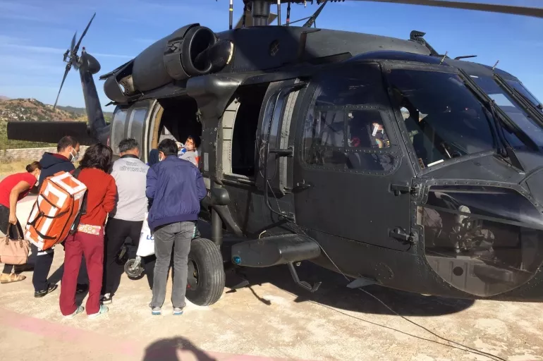 Tunceli'de astım hastası çocuk için askeri helikopter havalandı
