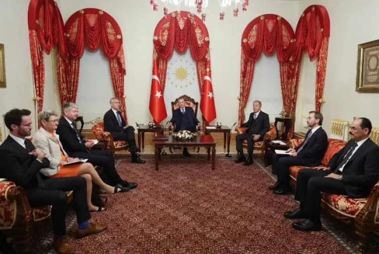 Cumhurbaşkanı Erdoğan ile Stoltenberg'i kabul etti! Görüşme 2,5 saat sürdü