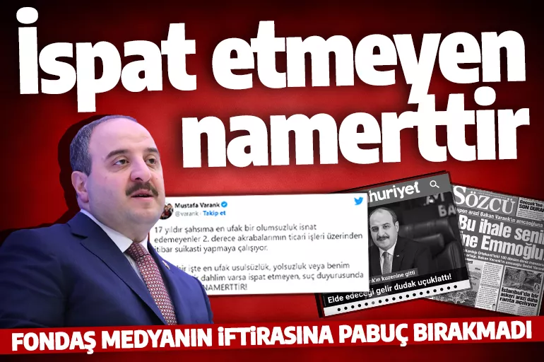 Mustafa Varank'tan Sözcü ve Cumhuriyet'in iftirasına tepki: İspat etmeyen namerttir