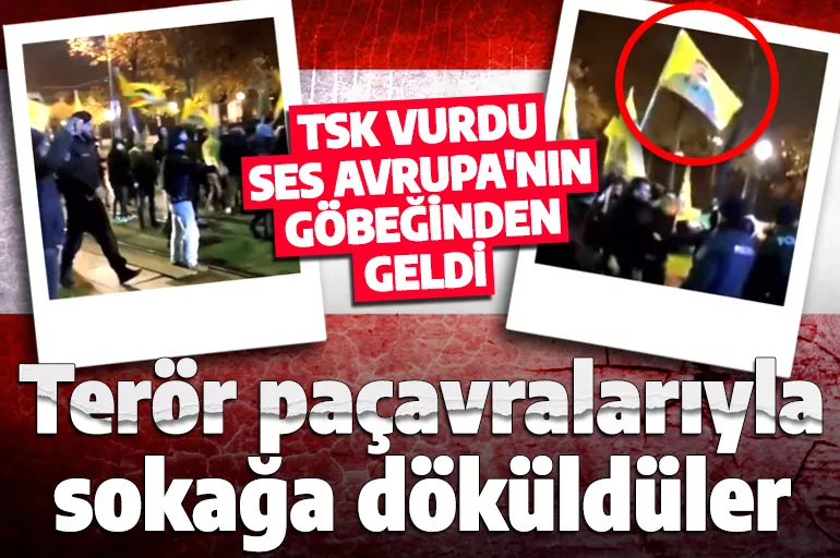 PKK vuruldu ses Batı'dan geldi: Terör örgütü yandaşları Avrupa'nın göbeğinde sokaklara döküldü!