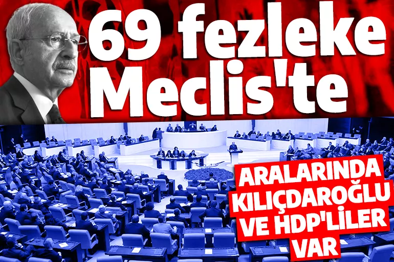 Son dakika: 69 fezleke Meclis'te! Aralarında Kılıçdaroğlu ve HDP'liler var