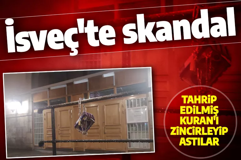 İsveç'te Stockholm Camisi'ne İslamofobik saldırı! Kapıya tahrip edilmiş Kur'an-ı Kerim bıraktılar