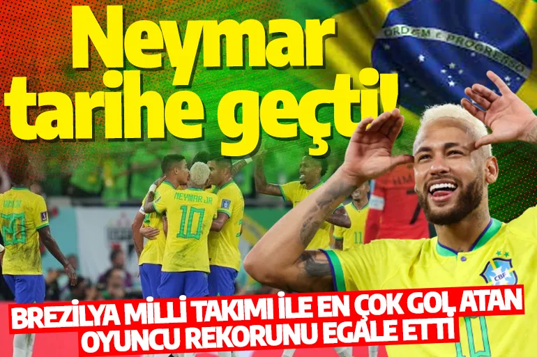 Neymar tarihe geçti! Pele'nin rekorunu egale etti
