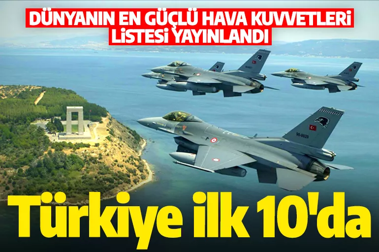 ABD merkezli internet sitesi açıkladı! Dünyanın en güçlü hava kuvvetleri sıralamasında Türkiye ilk 10'da