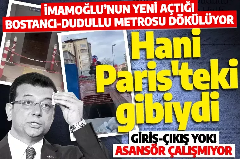 İmamoğlu'nun yeni açtığı metro hattından skandal görüntüler: Sıvası bile tamamlanmamış