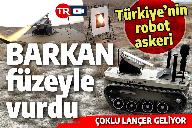 Robot asker BARKAN mini füze METE ile vurdu! Türkiye'yi sevince boğan görüntüler