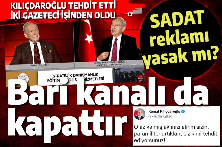 SADAT reklamı yasak mı? TV100 çalışanları CHP'nin baskısıyla işinden oldu
