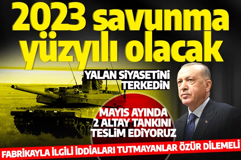 Cumhurbaşkanı Erdoğan tarih verdi: 2 Altay tankını teslim ediyoruz