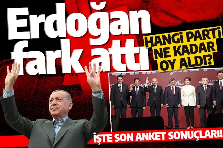 Son seçim anket sonuçları: AK Parti ve Erdoğan solladı! Hangi parti anketlerde önde? AK Parti, CHP, İYİ Parti, MHP, HDP oy oranı kaç?