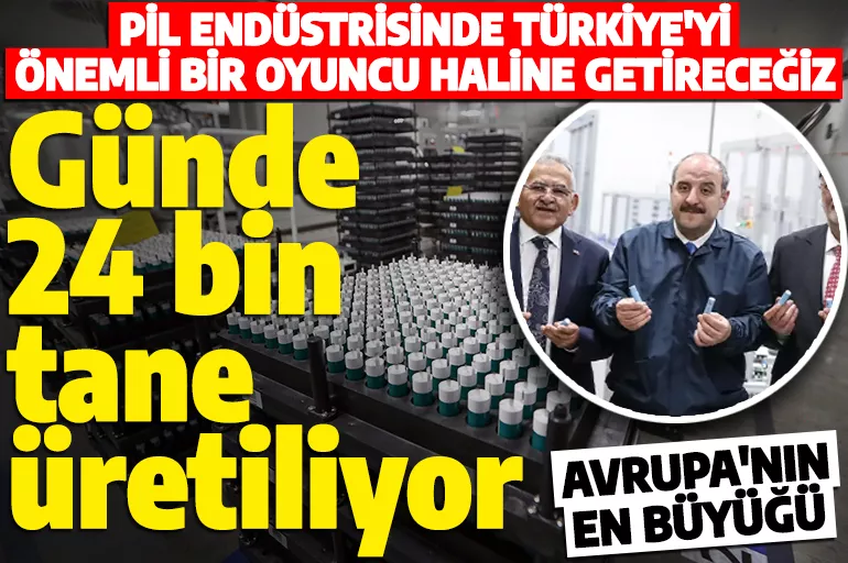 Bakan Varank lityum iyon pil üretim tesisini ziyaret etti! Türkiye önemli bir oyuncu haline gelecek