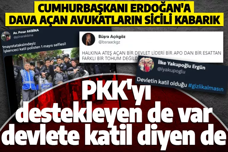 Cumhurbaşkanı Erdoğan hakkında suç duyurusunda bulunan avukatların kirli geçmişi ortaya çıktı! Devlete katil diyen de var PKK'ya destek veren de