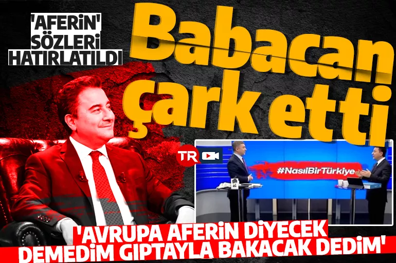 Cumhurbaşkanı Erdoğan'ın sözleri sonrası Babacan öyle bir çark etti ki: Avrupa aferin diyecek demedim gıptayla bakacak dedim