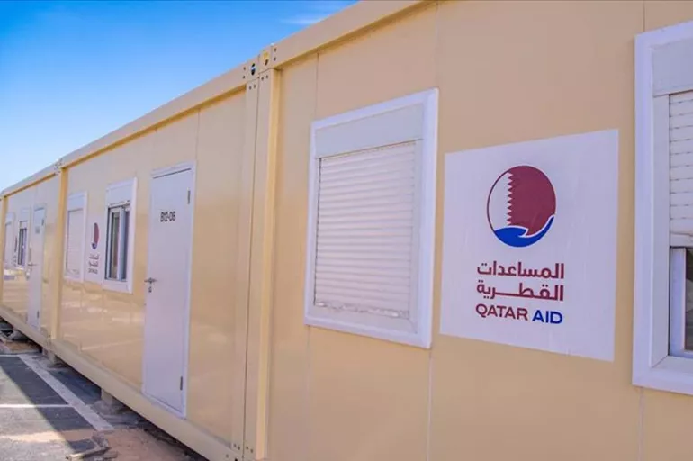 Katar'dan gelen 10 bin konteyner ev yola çıktı