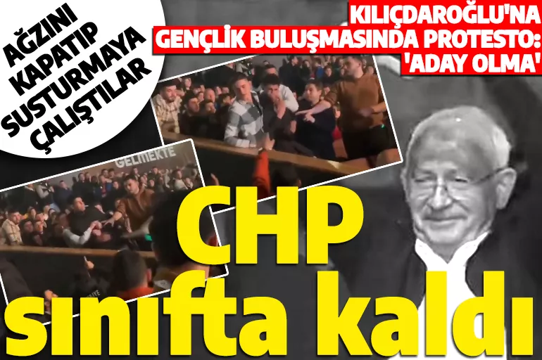 Kılıçdaroğlu'na gençlik buluşmasında protesto! 'Aday olma' diyen genç yaka paça susturuldu