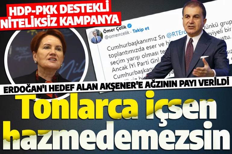 AK Parti Sözcüsü Çelik'ten Akşener'e tepki: Niteliksiz bir kampanya yürüteceklerinin ilanı
