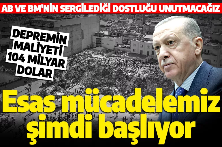 Cumhurbaşkanı Erdoğan Uluslararası Bağışçılar Konferansı'nda konuştu! 'Afetin yaralarını saracağız'