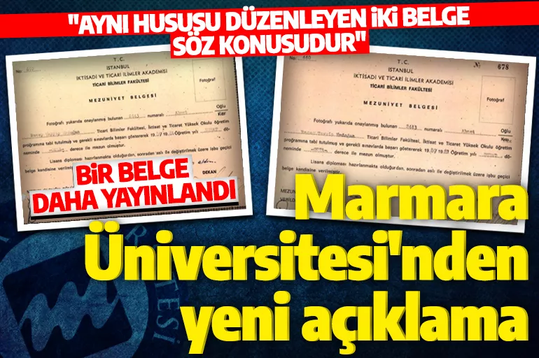 Cumhurbaşkanı Erdoğan’ın diplomasıyla ilgili Marmara Üniversitesi’nden yeni açıklama