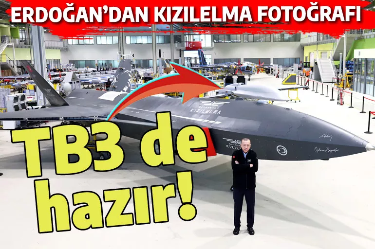 Erdoğan'dan KIZILELMA ve TB3'lü fotoğraf! O görüntü büyük ilgi çekti