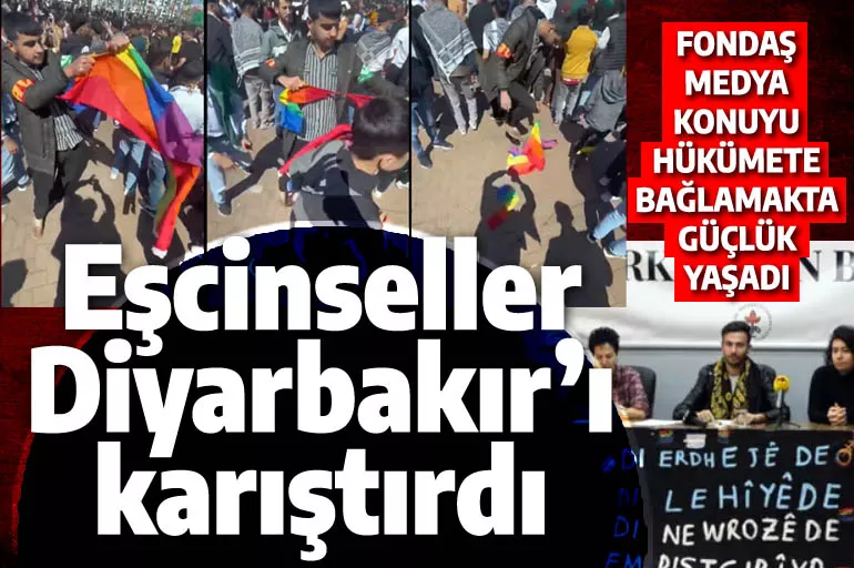 Eşcinseller Diyarbakır'ı karıştırınca fondaş medya: Bir grup erkek saldırgan...