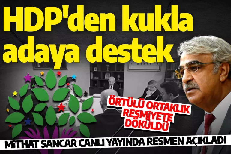 HDP'den kukla adaya açık destek! Mithat Sancar canlı yayında açıkladı