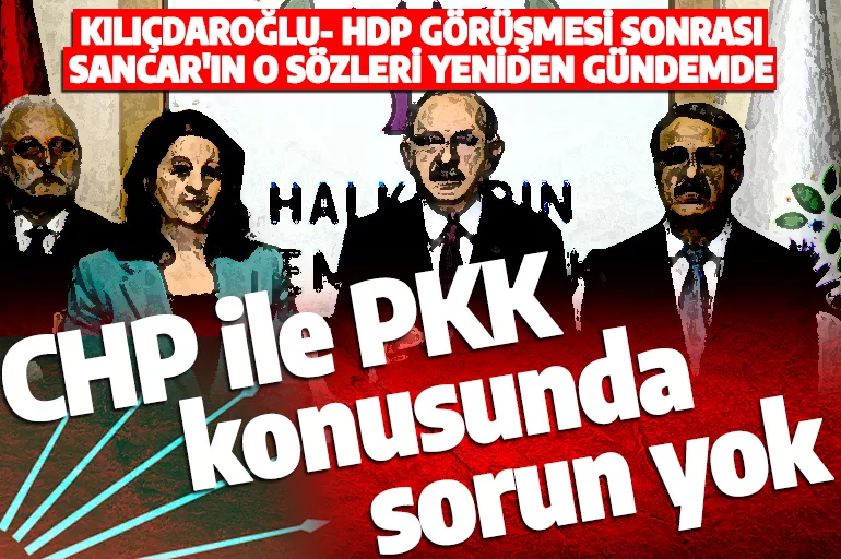 HDP'li Sancar'ın olay sözleri yeniden gündemde: CHP ile Öcalan ve PKK konusunda bir sorun yok