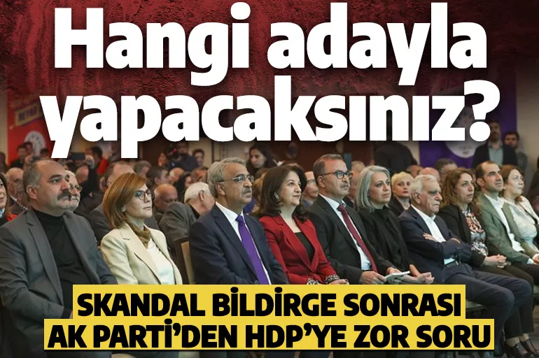 HDP'nin skandal bildirgesine AK Parti'den sert tepki: Hangi adayla yapacaksınız?