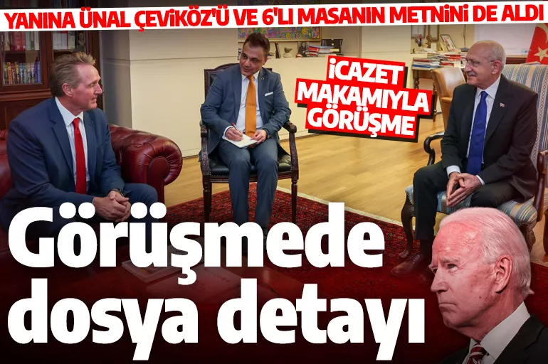 Kılıçdaroğlu-Flake görüşmesinde Ünal Çeviköz ve Ortak Politikalar Mutabakat Metni detayı