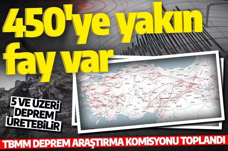 Türkiye'de 450'ye yakın ağır hasar meydana getiren fay var!