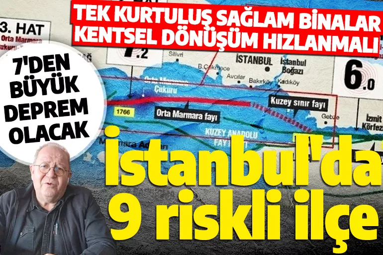 Uzman isimden Marmara depremi uyarısı! İstanbul'da 9 ilçe riskli