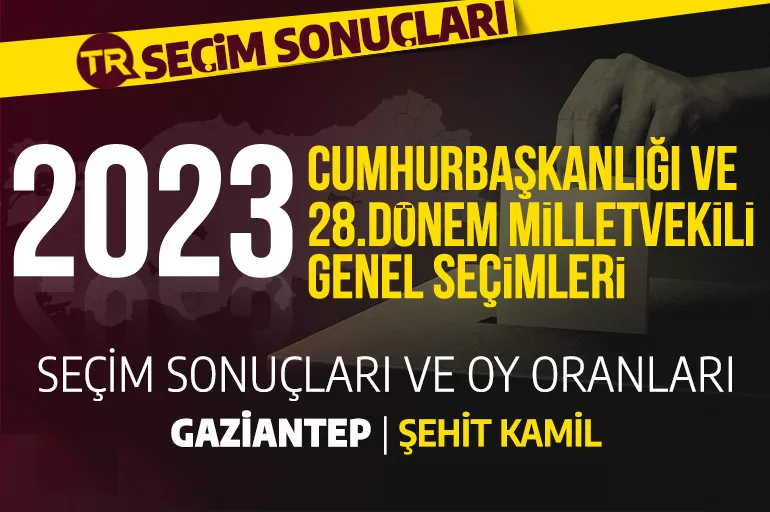 2023 GAZİANTEP- ŞEHİT KAMİL SEÇİM SONUÇLARI / 28. Dönem Şehit Kamil seçim sonuçları - Şehit Kamil PARTİ OY ORANLARI