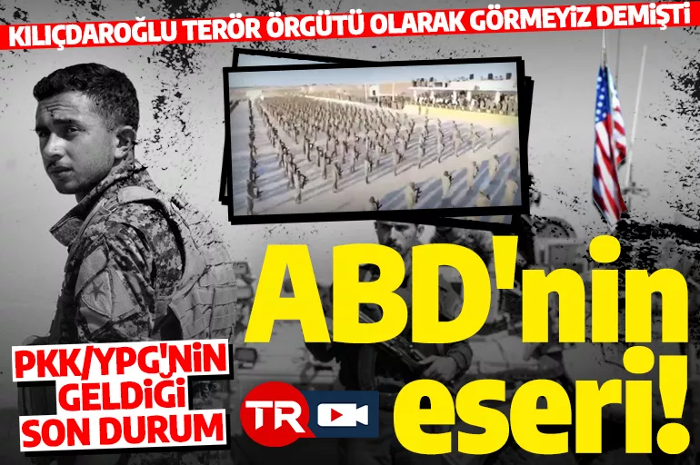 ABD'nin eseri: Terör örgütü PKK/YPG'li teröristlerden güç gösterisi!