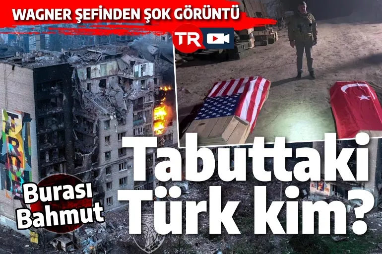 Bahmut'ta ölen Türk'ün naaşı bina enkazında bulundu! Wagner şefi Amerikan ve Türk bayraklarıyla duyurdu