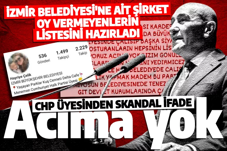 CHP'li İzmir Belediyesi şirketi oy vermeyenlerin listesini hazırladı: Acıma yok!