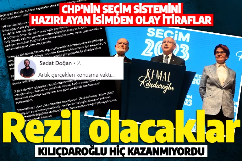 CHP’nin seçim sistemini hazırlayan isimden olay itiraf: Kılıçdaroğlu hiç kazanmıyordu